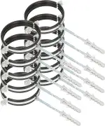 KOTARBAU® 10er Set - Rohrschellen – 4" – Rohrbefestigung – Rohrleitungsbefestigung - Gelenkrohrschellen - Dichtung - mit Dübeln