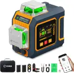 Kreuzlinienlaser, CIGMAN APP Intelligente Kontrolle 3x360 Grad Selbstnivellierend Laser Wasserwaa...