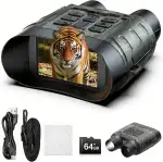 Nachtsichtgerät 4K 112MP mit 12X Digitalzoom, 5000mAh Akku, Nachtsichtgerät Jagd mit IR-Nachtsich...