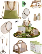 ROBOTIME Entdecker Kit & Insektenfänger-Set, 12-in-1 Outdoor-Abenteuerset für Kinder mit Kinderfe...