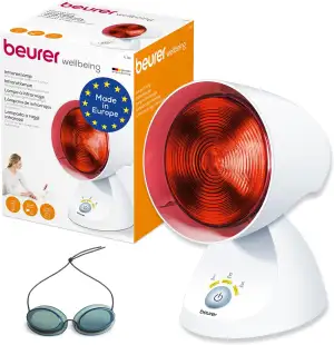 Beurer IL 35 Infrarotlampe, wohltuendes und wärmendes Infrarotlicht mit 3-stufig