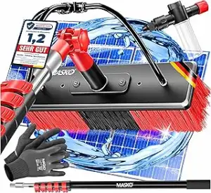 MASKO® Teleskop Waschbürste mit Wasseranschluss 7,2m Reinigungsbürste mit Teleskopstiel Ausziehba...
