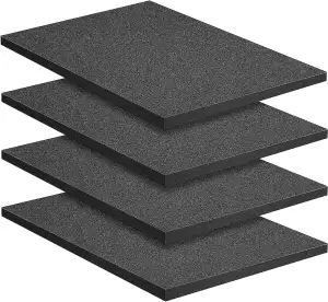 4 Stück Schaumstoff-Zuschnitt 400 x 300 mm,Schaumstoffinlay für Schutzkoffer,Sch