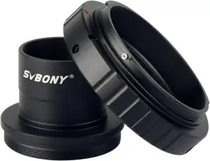Svbony Teleskop Kamera Adapter, T-Adapter und T2 Adapter 1,25", Aluminium T-Ring