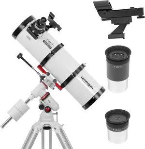 Omegon Teleskop Advanced 150/750 EQ-320 | Spiegelteleskop für Einsteiger | 2" Pr